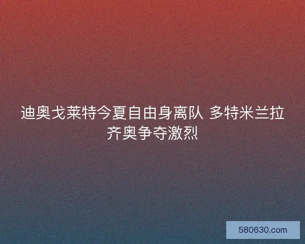 迪奥戈莱特今夏自由身离队 多特米兰拉齐奥争夺激烈